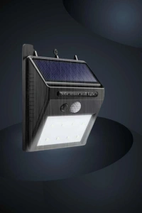 Bahçe Aydınlatma Sensörlü Güneş Enerjili Duvar Lambası 40 Led Işık
