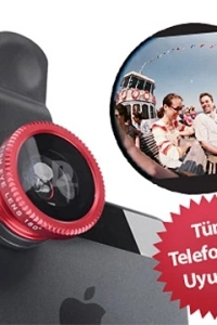 Balık Gözü Cep Telefonu Lensi (Tüm Modellere Uyumlu)