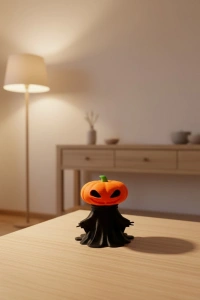 Balkabağı Figür 9cm Cadılar Bayramı Dekoratif Biblo