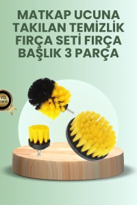 Banyo ve Mutfak İçin Matkap Ucu Temizlik Fırçası 3’lü Set