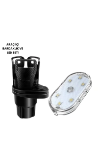 Bardak Tutucu ve Manyetik LED Ambiyans Işığı 2’li Set