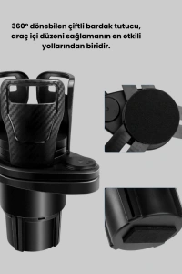 Bardak Tutucu ve Manyetik LED Ambiyans Işığı 2’li Set