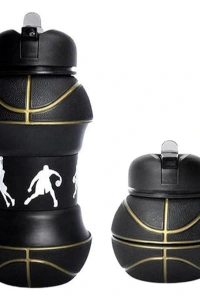 Basketbol Topu Tasarımlı Akordiyon Su Şişesi