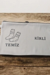 Baskılı Kirli-Temiz Seyahat (Çorap) Torbası