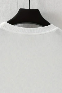 Baskılı Oversize Bisiklet Yaka T-shirt - Beyaz