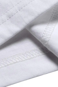 Baskılı Oversize Bisiklet Yaka T-shirt - Beyaz