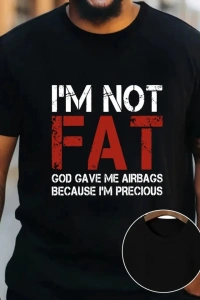 Baskılı Oversize Bisiklet Yaka T-shirt - Siyah