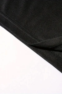 Baskılı Oversize Bisiklet Yaka T-shirt - Siyah