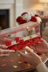 Batmayan Kalpli Güllü Akvaryum Hediyelik