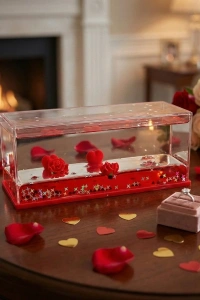 Batmayan Kalpli Güllü Akvaryum Hediyelik