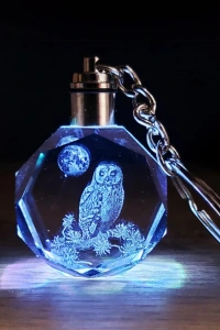 Baykuş Tasarımlı Işıklı Anahtarlık