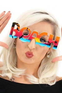 Beach Yazılı Parti Gözlüğü