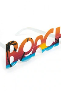 Beach Yazılı Parti Gözlüğü