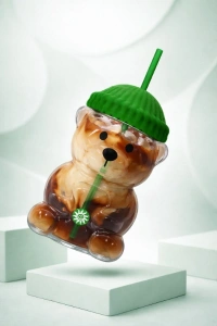 Bearista Plastik Soğuk İçecek Bardağı