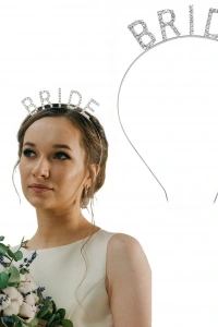 Bekarlığa Veda Bride Tacı Gümüş Renk