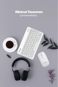 Beyaz Kablosuz Klavye Ve Mouse Seti