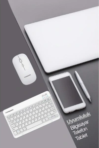 Beyaz Kablosuz Klavye Ve Mouse Seti