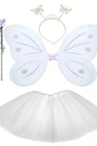 Beyaz Kelebek Kostümü Seti