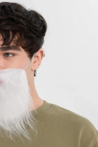 Beyaz Kırçıllı Takma Sakal Çocuk Yetişkin