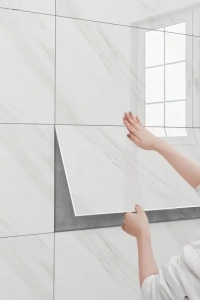 Beyaz Mermer Desenli Alüminyum Plastik Duvar Stickerı