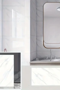 Beyaz Mermer Desenli Alüminyum Plastik Duvar Stickerı