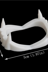 Beyaz Renk Çift Damak Takma Vampir Dişi