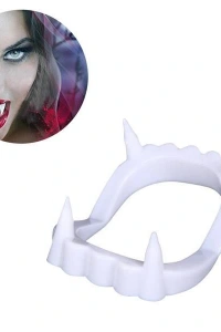 Beyaz Renk Çift Damak Takma Vampir Dişi