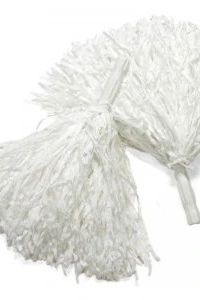 Beyaz Renk Gösteri Ponponu Çift