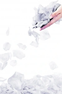 Beyaz Renk Gül Yaprağı - 5 Paket 500 Adet