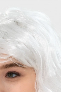 Beyaz Renk Kahküllü Dalgalı Uzun Parti Peruğu