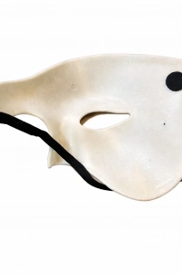 Beyaz Yarım Erkek Maske – Phantom Parti & Balo Maskesi