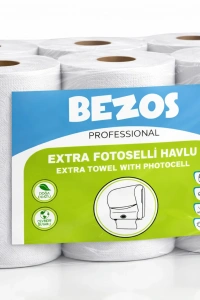 Professional Fotoselli Havlu 6 Rulo – 2 Katlı %100 Selüloz 21 cm Endüstriyel Kağıt Havlu