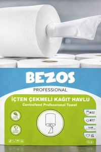 Professional İçten Çekmeli Kağıt Havlu 3 Koli | 18 Rulo | Endüstriyel Kullanım