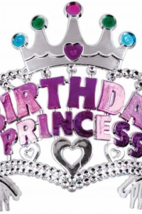 Birthday Prenses Yazılı Çocuk Parti Tacı