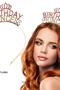 Birthday Princess Kristal Taç – Altın Kaplama