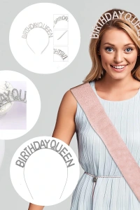 Birthday Queen Yazılı Kraliçe Taç