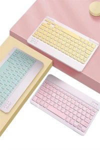Bluetooh Wıreless Keyboard Siyah Q Klavye İOS Ipad Android Windows Uyumlu
