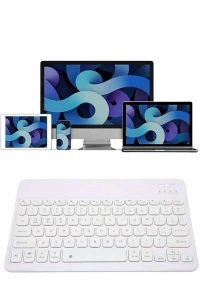 Bluetooh Wıreless Keyboard Siyah Q Klavye İOS Ipad Android Windows Uyumlu