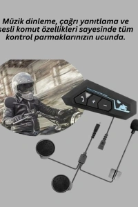 Bluetooth 5.0 EDR Kask Kulaklık Yüksek Ses Kalitesi ve Gürültü Önleme