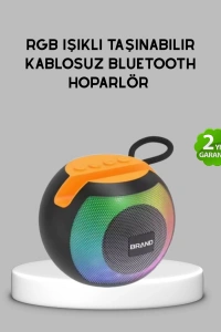 Bluetooth 5.0 Hoparlör – RGB Işıklı, Güçlü Bas ve 360° Surround Ses