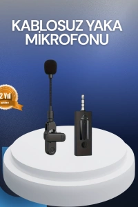 Bluetooth 5.2 Kablosuz Mikrofon – 360° Ses Algılama, Gürültü Engelleme, 4 Saat Çalışma