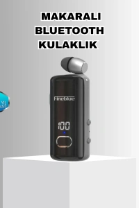 Bluetooth 5.3 Kablosuz Kulaklık Geri Çekilebilir Kablolu ve Ekranlı