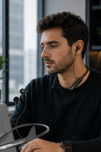 Bluetooth 5.4 Boyun Askılı Kulaklık Manyetik Kulaklıklı Type C Şarjlı