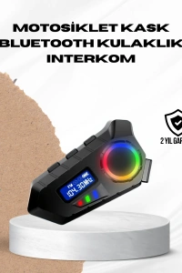 Bluetooth 5.4 İnterkom IP65 Toz ve Su Geçirmez LED Göstergeli