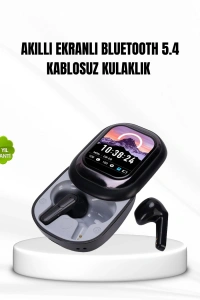 Bluetooth 5.4 Kulaklık – Gürültü Engelleme ve Akıllı Ekranlı Şarj Kutusu