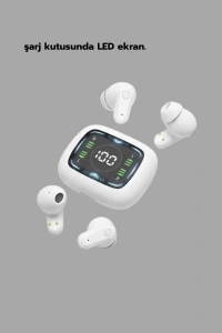 Bluetooth 5.4 Teknolojili Kablosuz Kulaklık LED Göstergeli