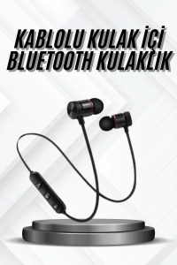 Bluetooth Bağlantılı Kablolu Mıknatıslı Sport Kulaklık