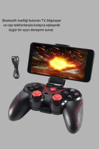 Bluetooth Gamepad Kablosuz Oyun Kumandası Tek Cihaz Destekli