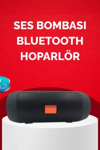 Bluetooth Hoparlör 20W Bass Güçlü Ses USB Flash AUX Destekli