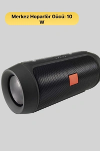 Bluetooth Hoparlör 20W Bass Güçlü Ses USB Flash AUX Destekli